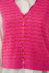 Culture Amera Julietta Waistcoat - Pink/Red