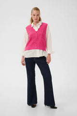 Culture Amera Julietta Waistcoat - Pink/Red