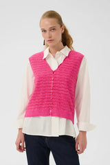 Culture Amera Julietta Waistcoat - Pink/Red