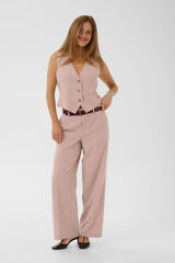 Culture Cæcilie Waistcoat - Pale Mauve Pinstr