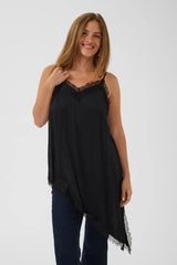 Culture Dotty Berna Strap Top - Black