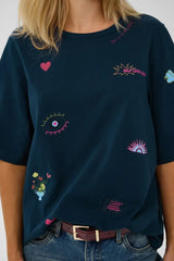 Culture Pando Gith T-shirt - Dress Blues