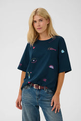 Culture Pando Gith T-shirt - Dress Blues