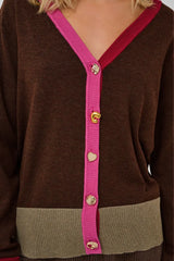 Culture Clare Annemarie Cardigan - Coffee Bean Mel