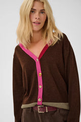 Culture Clare Annemarie Cardigan - Coffee Bean Mel