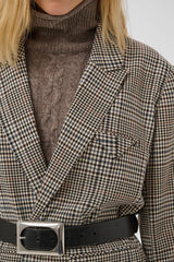 Culture Birsen Blazer - Black Check