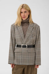 Culture Birsen Blazer - Black Check