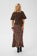 Culture Ajda Antoinett SS Blouse - Coffee Bean