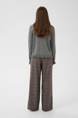 Culture Annemarie Frill Cardigan - Mid Grey Melange