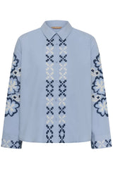Culture Breezy Shirt - Forever Blue/Whi