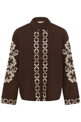 Culture Breezy Shirt - Coffee Bean/Whi