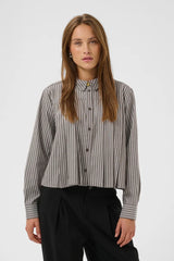 Culture Manga Shirt - Brown/White Stripe