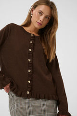Culture Annemarie Frill Cardigan - Coffee Bean Mel