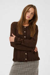 Culture Annemarie Frill Cardigan - Coffee Bean Mel