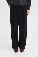 Pulz Leonora HW Loose Leg - Black Beauty
