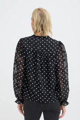 Pulz Finja Blouse - Black Beauty