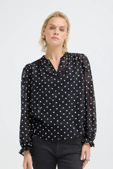 Pulz Finja Blouse - Black Beauty