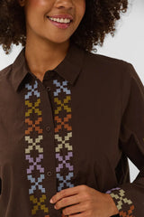 Culture Breezy Shirt - Coffee Bean/viol