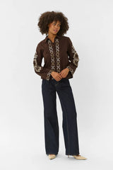 Culture Breezy Shirt - Coffee Bean/Whi