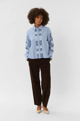 Culture Breezy Shirt - Forever Blue/Whi