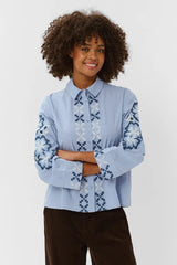 Culture Breezy Shirt - Forever Blue/Whi