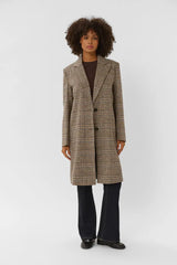 Culture Cabrine Coat - Toffee Check