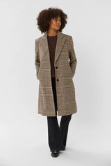 Culture Cabrine Coat - Toffee Check