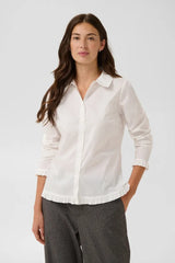 Culture Margi Antoinett Frill Shirt - Gardenia