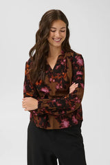 Culture Violeeta Greece Blouse - Brown/Pink