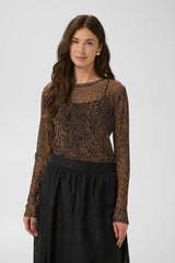Culture Ashley Blouse - Brown Leo