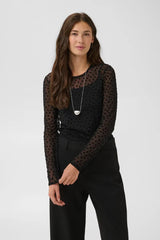 Culture Laya Mesh Blouse - Black