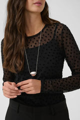Culture Laya Mesh Blouse - Black