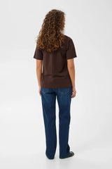 Culture Bree Gith Sequin T-shirt - Coffee Bean