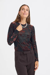 Pulz Felina LS T-Shirt - Black Beauty