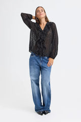 Pulz Fiona Blouse - Black Beauty