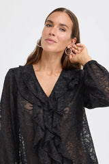 Pulz Fiona Blouse - Black Beauty
