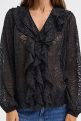 Pulz Fiona Blouse - Black Beauty