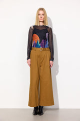 Hunkøn Annika Mesh Blouse - Outer Space Art Print