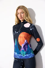 Hunkøn Nebula Zipper Blouse - Outer Space Art Print