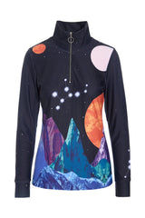 Hunkøn Nebula Zipper Blouse - Outer Space Art Print