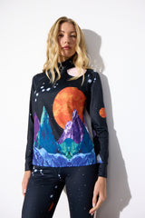 Hunkøn Nebula Zipper Blouse - Outer Space Art Print