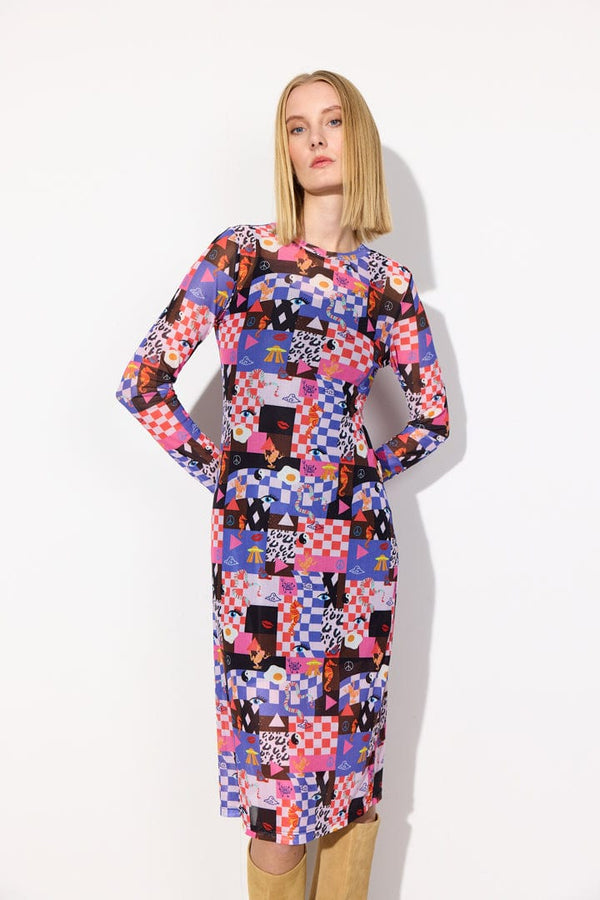 Hunkøn Madison Mesh Dress - Multiverse Art Print