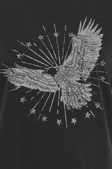 Pulz Alba Eagle T-shirt - Black Beauty