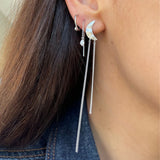 Stine A Bella Moon Earring With Long Chains