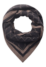 Hype the Detail triangle scarf -Brown