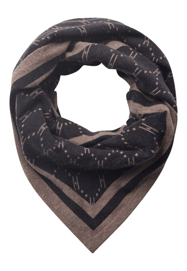 Hype the Detail triangle scarf -Brown