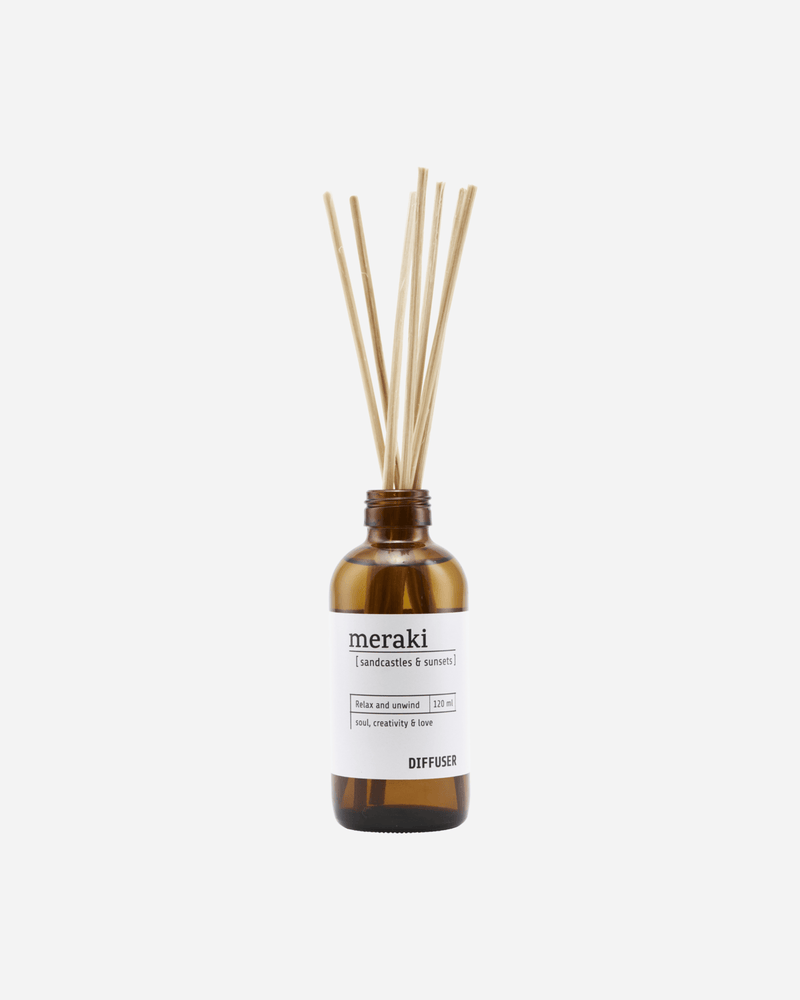 Meraki Diffuser w. 7 sticks - Sandcastles & Sunsets