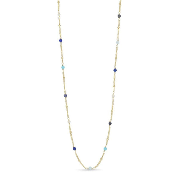 Pure by Nat Necklace W. Pearls Gold Blur Combo - 31850