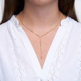 Pure By Nat Camille Y-Necklace - Gold