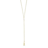 Pure By Nat Olivia Y-Necklace w. Pearl 31902 - Gold